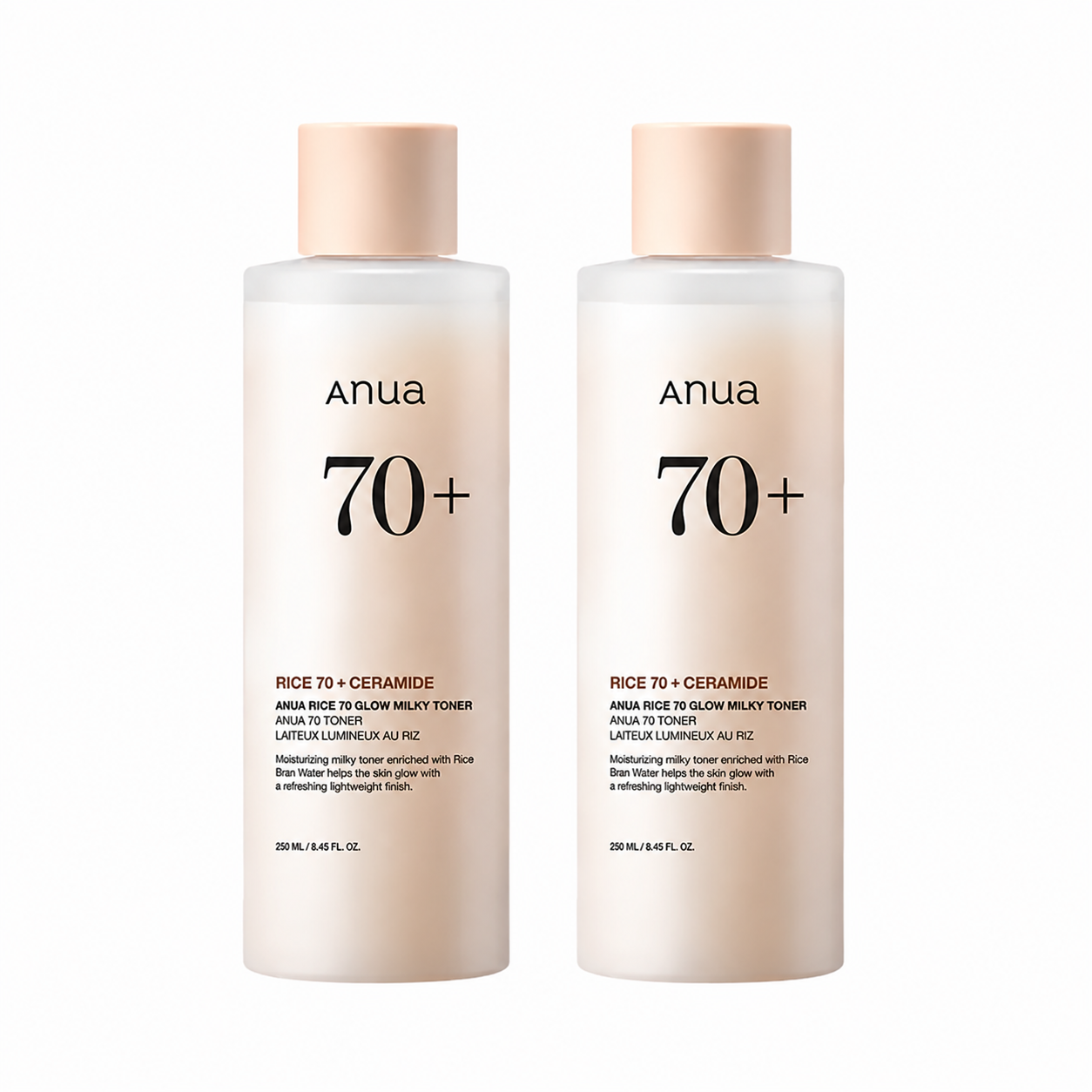 70 Glow Milky Toner – Korean Rice Water Brightening Toner with Niacinamide & Ceramides for Glass Skin | 250ml