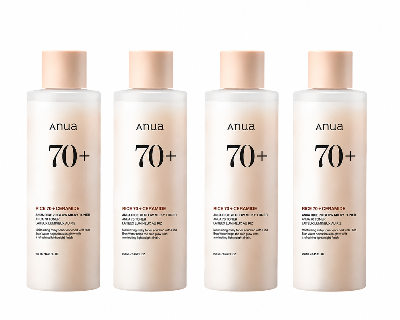 70 Glow Milky Toner – Korean Rice Water Brightening Toner with Niacinamide & Ceramides for Glass Skin | 250ml