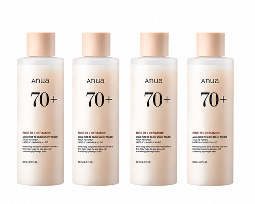 70 Glow Milky Toner – Korean Rice Water Brightening Toner with Niacinamide & Ceramides for Glass Skin | 250ml