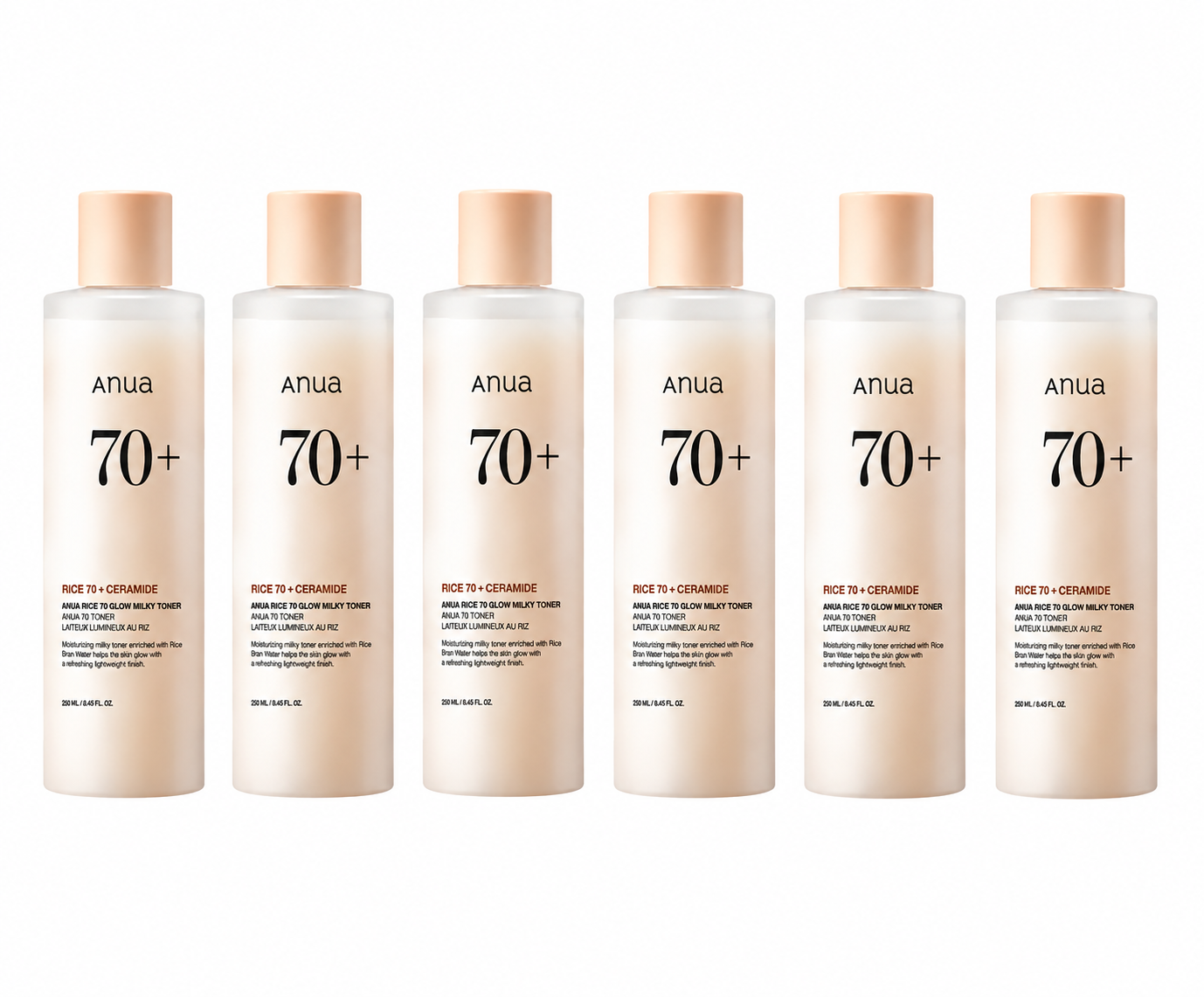 70 Glow Milky Toner – Korean Rice Water Brightening Toner with Niacinamide & Ceramides for Glass Skin | 250ml