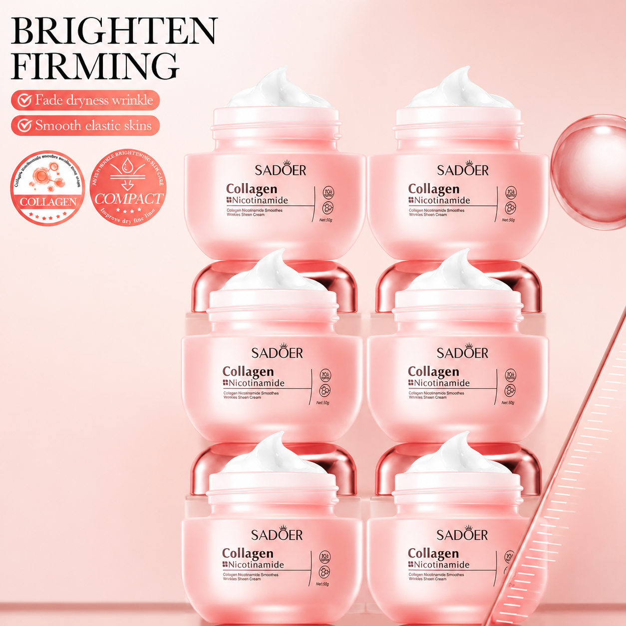 Korean Collagen & Niacinamide Cream – Radiant & Firming K-Beauty Moisturizer for Deep Hydration & Glowing Skin