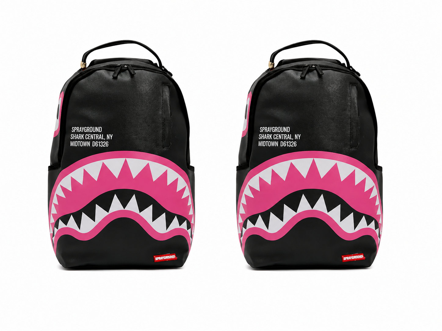 Sprayground Shark Central Pink DLXSV Backpack – Black/Pink | Style 910B6362NSZ | StockX Verified