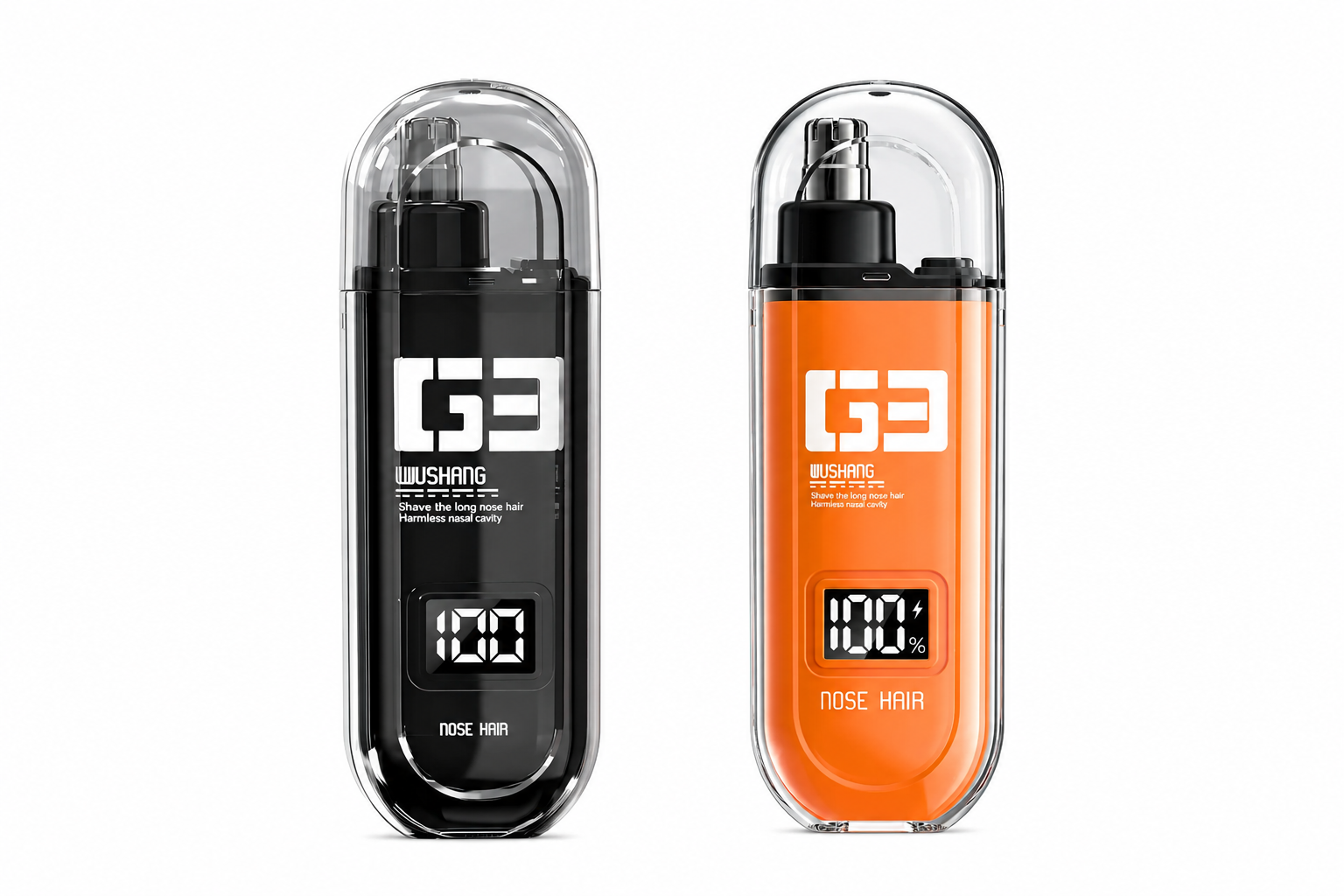 USB Rechargeable Nose & Ear Hair Trimmer – IPX7 Waterproof, LED Display, 360° Dual-Edge Blades | For Men & Women