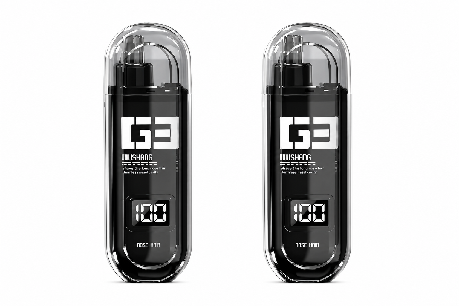 USB Rechargeable Nose & Ear Hair Trimmer – IPX7 Waterproof, LED Display, 360° Dual-Edge Blades | For Men & Women