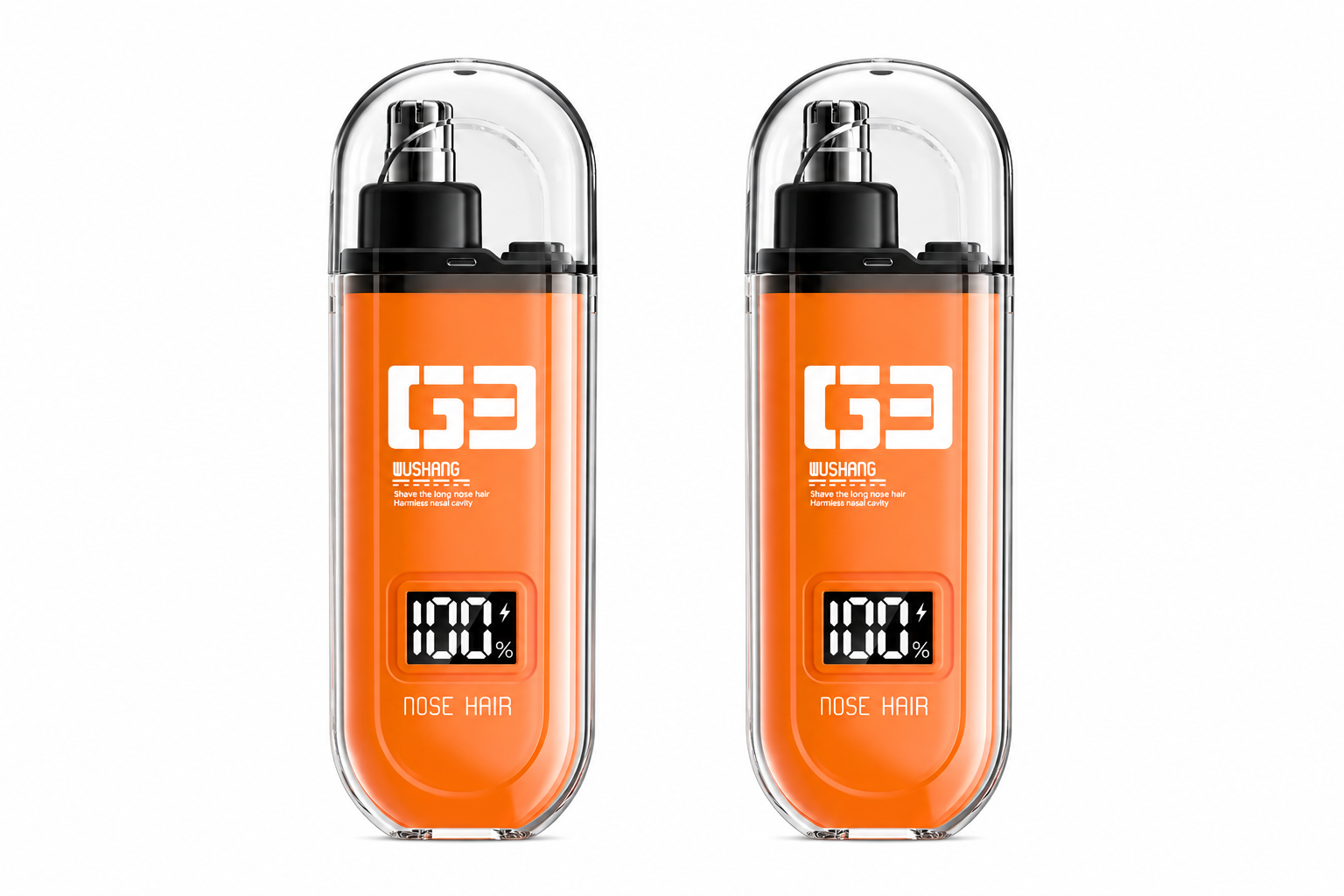 USB Rechargeable Nose & Ear Hair Trimmer – IPX7 Waterproof, LED Display, 360° Dual-Edge Blades | For Men & Women
