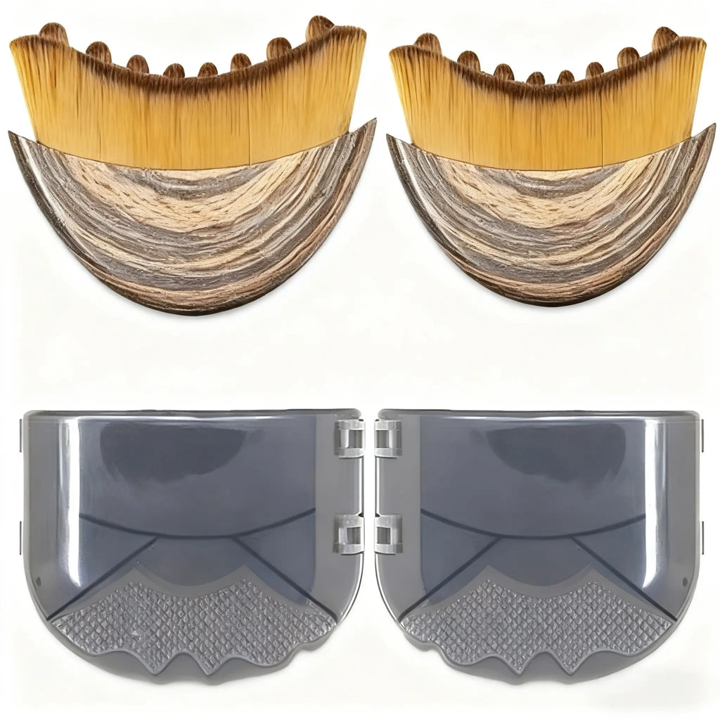 Lymphatic Contour Facial Brush – Ergonomic Jawline Sculpting & Depuffing Dry Brush for Drainage & Circulation