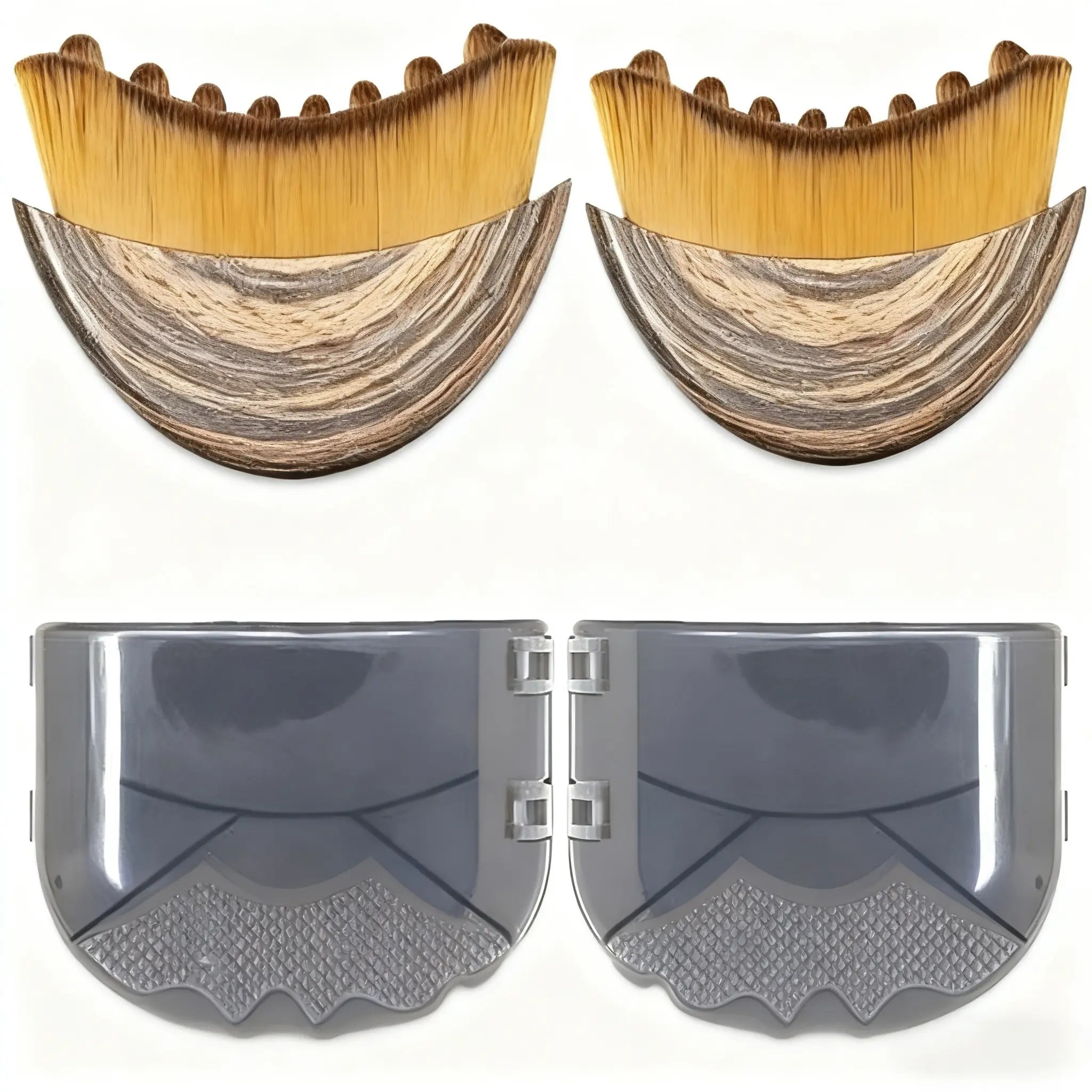 Lymphatic Contour Facial Brush – Ergonomic Jawline Sculpting & Depuffing Dry Brush for Drainage & Circulation